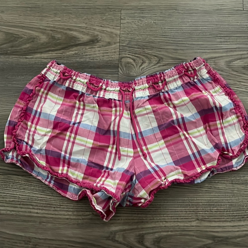 Plaid pj shorts